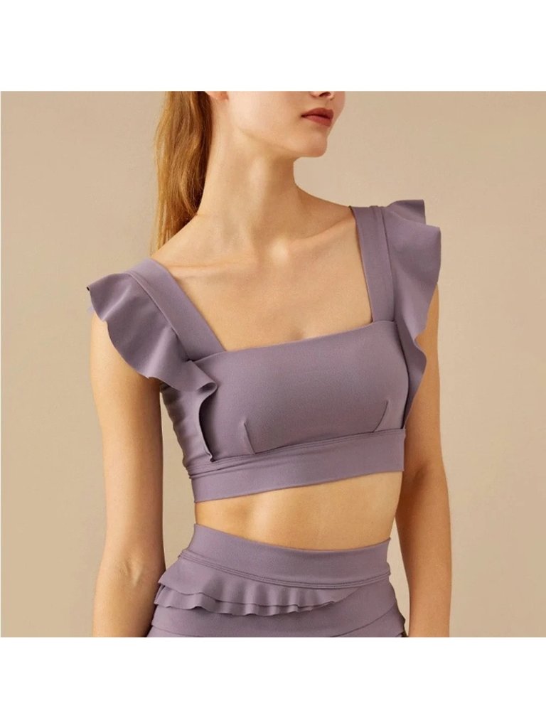 Nwt Visual Mood Serena Ruffled Bikini Set - Lavender Size Xs S — image 2 of 8